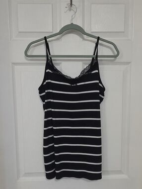 Torrid Black/white and Lace Cami